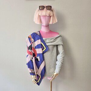 EUC Como Black heather grey sweatshirt top with off the shoulder detailing, M